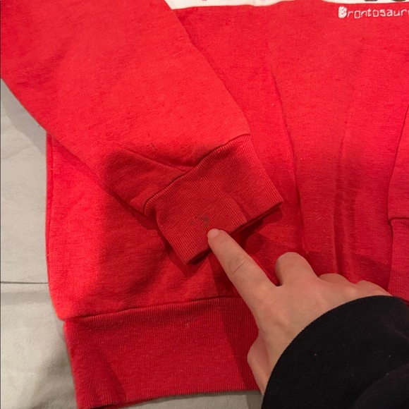 Vintage Dinosaurs embroidered Patchwork Crew Sweatshirt. Size 6 - Picture 6 of 7